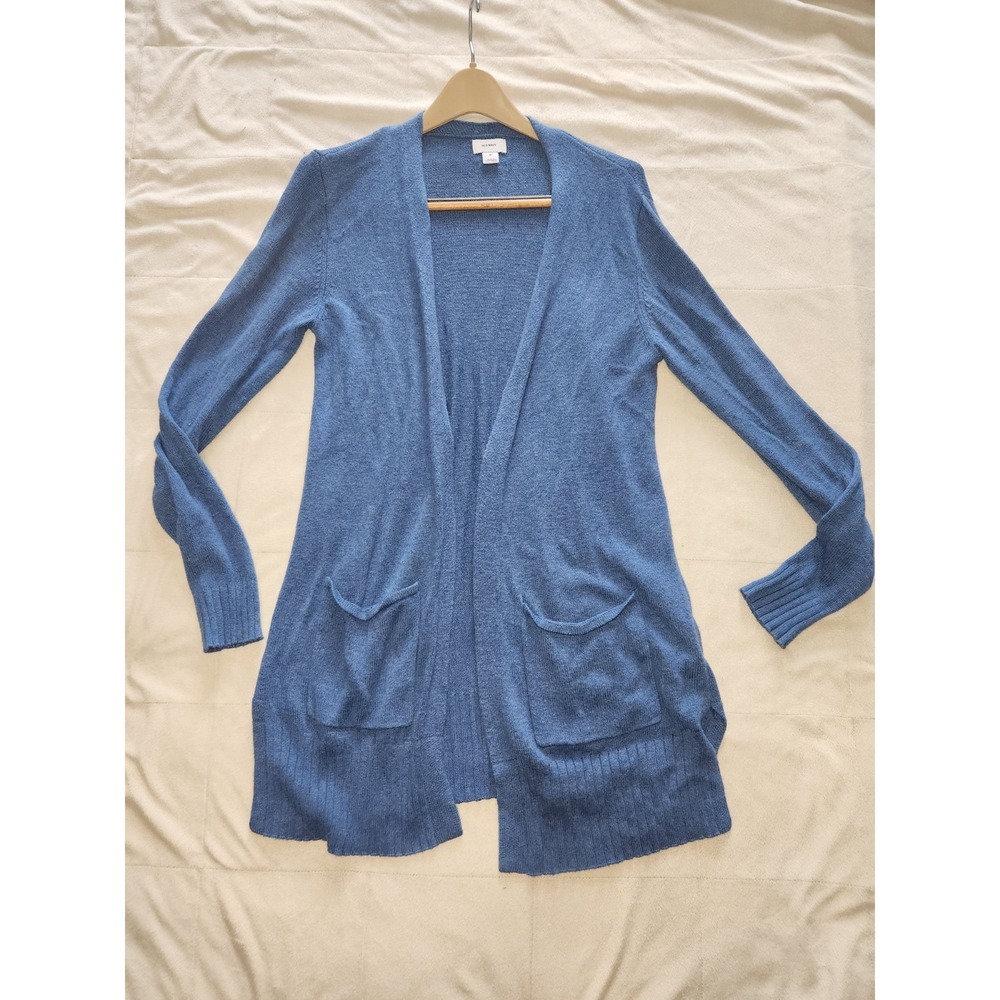 Old Navy Open-Front Longline Cardigan Sweater Blue Heather Womens M 2019